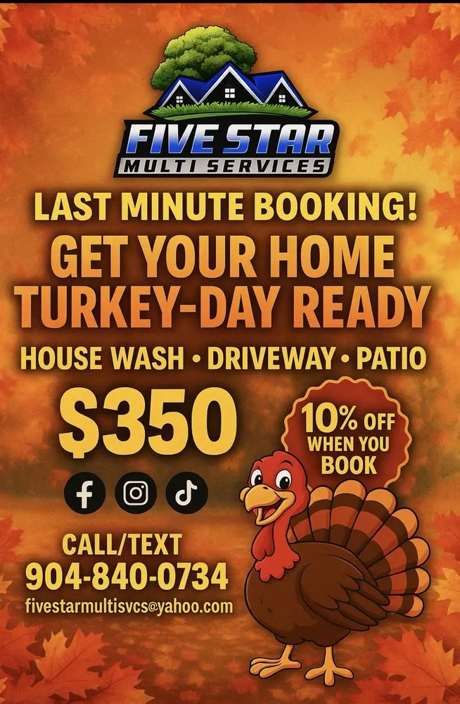 Affordable yard maintenance near you in Jacksonville, FL by Five Star Multi Services