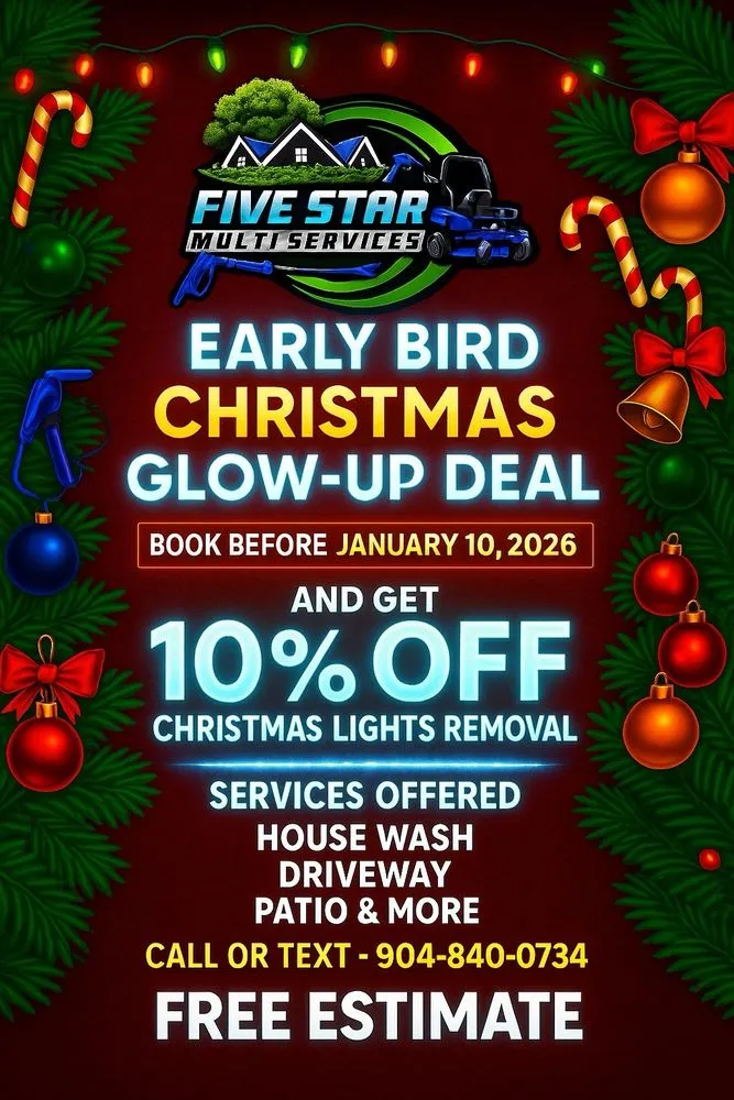 Trusted landscaping services experts serving Jacksonville, FL - Five Star Multi Services