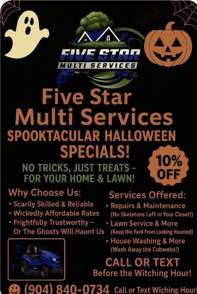 Top-rated yard cleanup service in Jacksonville, FL by Five Star Multi Services