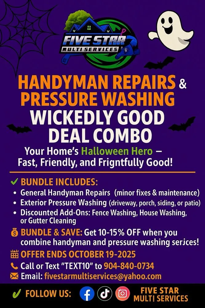 Top-rated lawn care service in Jacksonville, FL by Five Star Multi Services