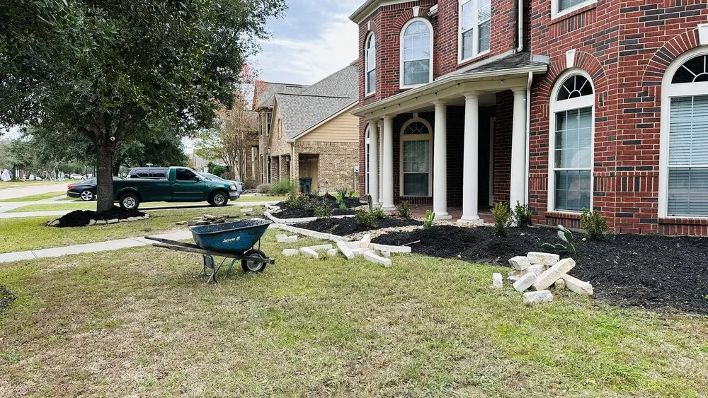 Top-rated residential landscaping with custom design in San Antonio, TX by Five Stars Parking Lot Solutions