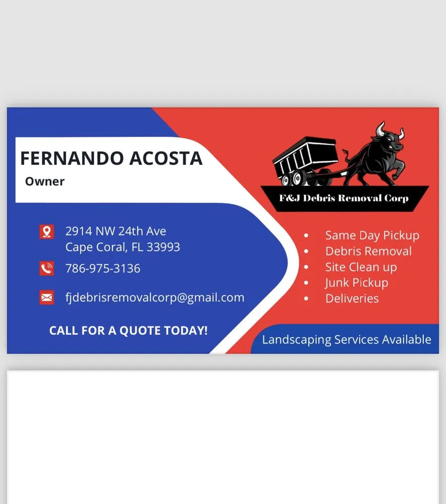 Trusted lawn care service experts serving Cape Coral, FL - F&j Debris Removal