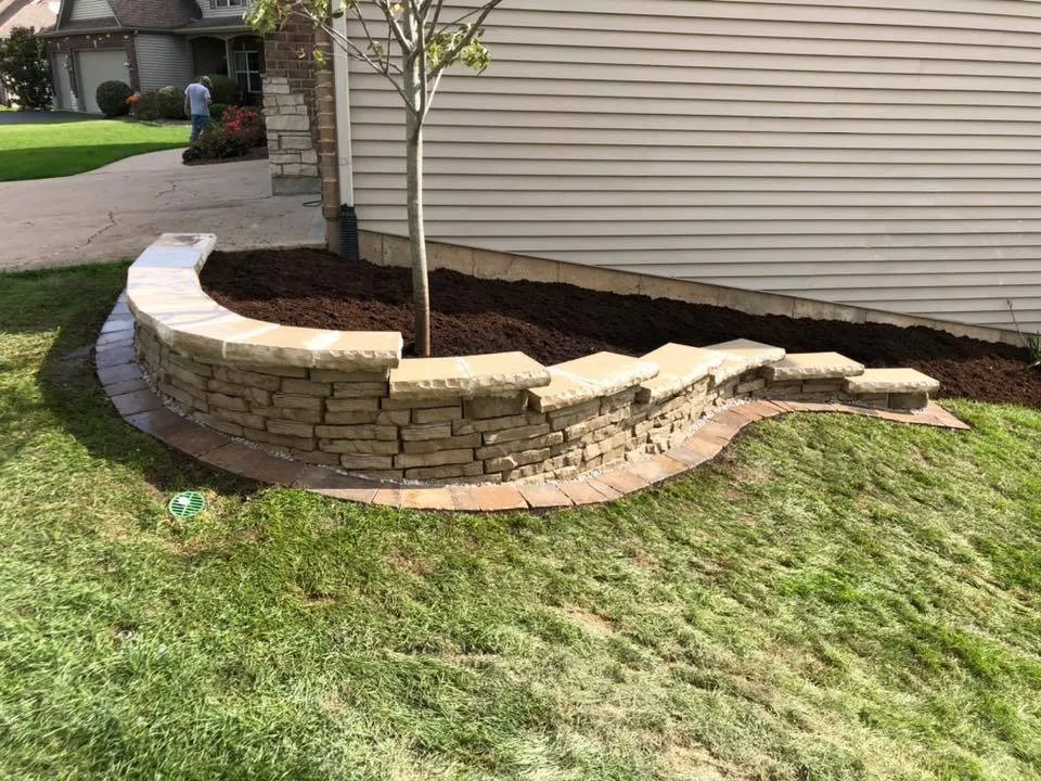 Custom lawn mowing service with custom design across Ottawa, IL - Flawless Landscaping