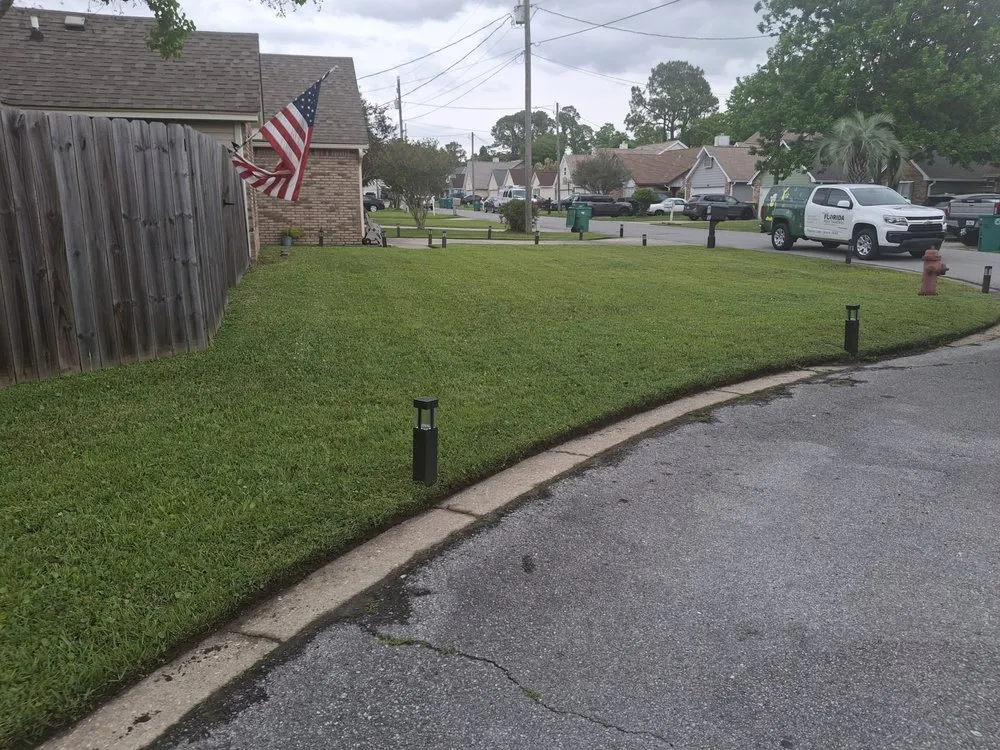 Custom landscape design in Mary Esther, FL by Flawless Turf