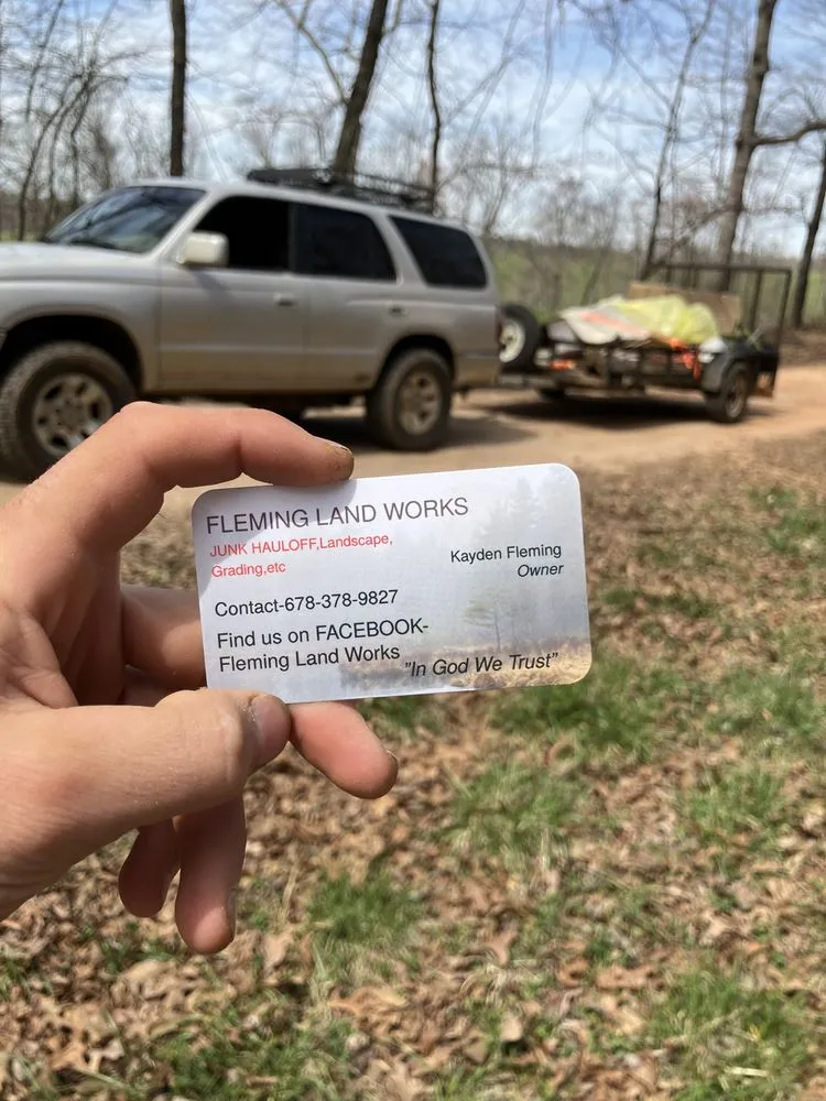 Professional yard cleanup service in Franklin, GA by Fleming Land Works