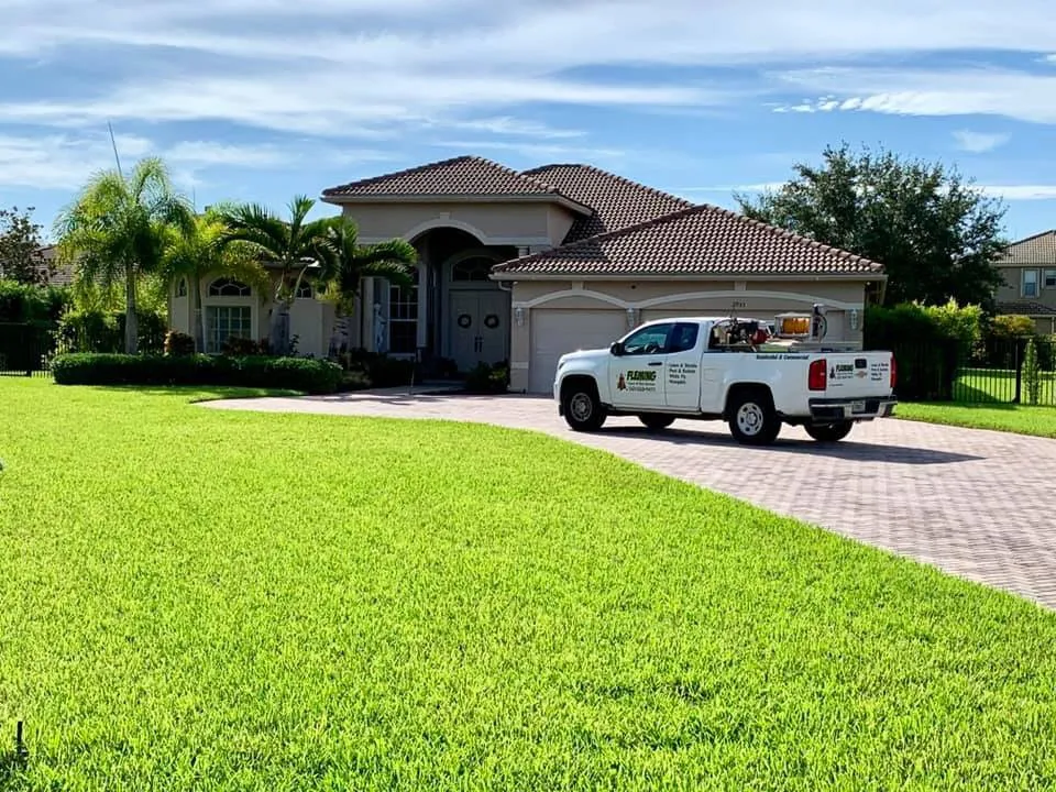 Professional outdoor landscaping for homes in Loxahatchee, FL by Fleming Lawn & Pest Services