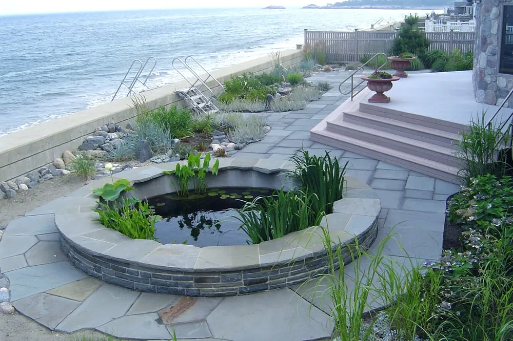 Custom yard cleanup service with custom design in Salem, MA by Florentine Renaissance Masonry