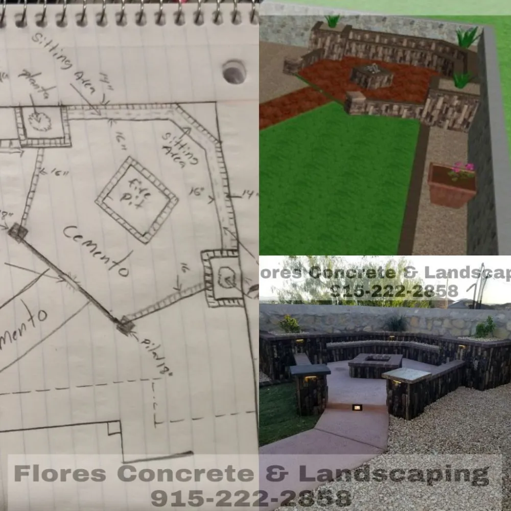 Top-rated landscape design in El Paso, TX by Flores Concrete & Landscaping