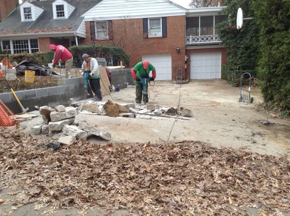 Custom landscape installation in Silver Spring, MD by Flores Construction & Landscaping