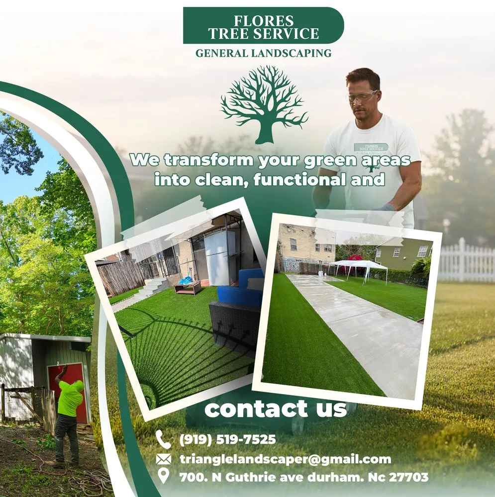 Professional yard maintenance for residential properties across Durham, NC - Flores Landscaping and Tree Service