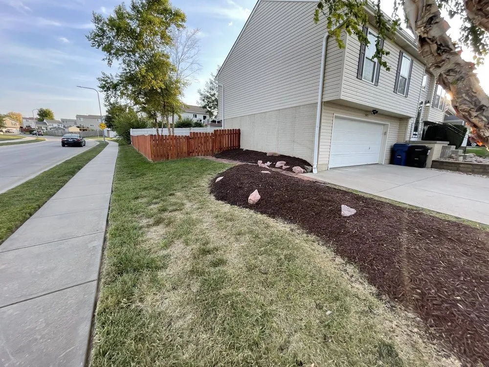 Custom landscape installation in Omaha, NE - Flores Landscaping