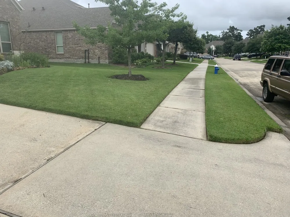 Professional landscape installation for residential properties in Houston, TX by Flores Lawn Service