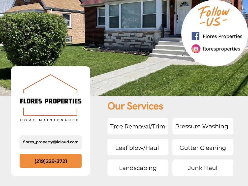 Professional garden landscaping with custom design in Michigan City, IN by Flores properties