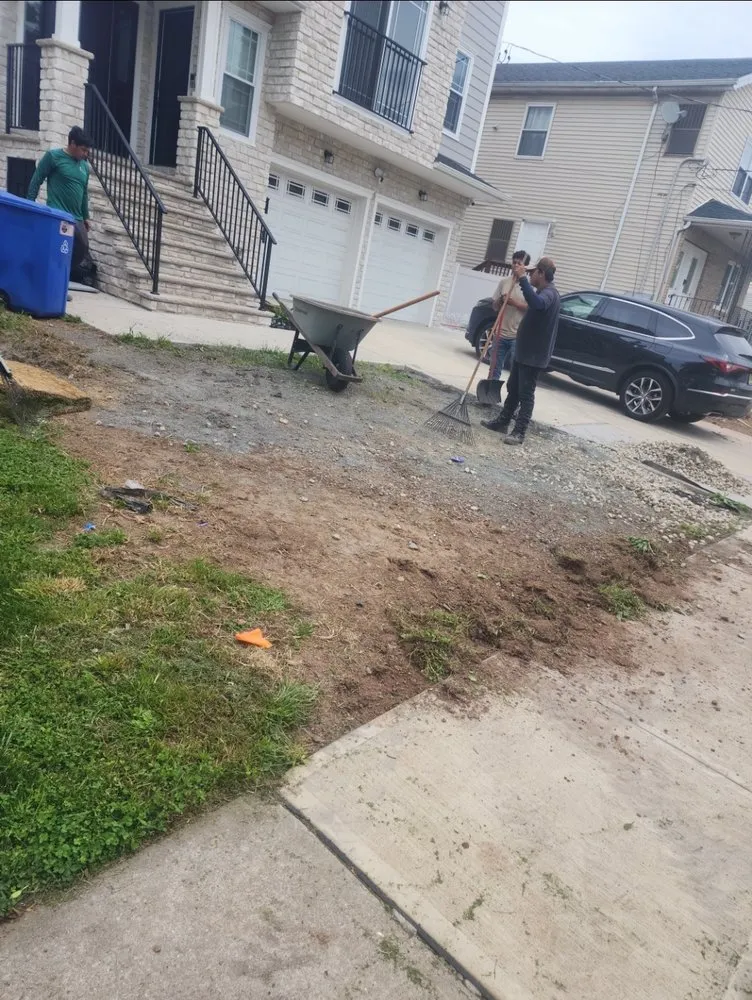 Custom landscape installation in Irvington, NJ - Flores Quality Landscaping