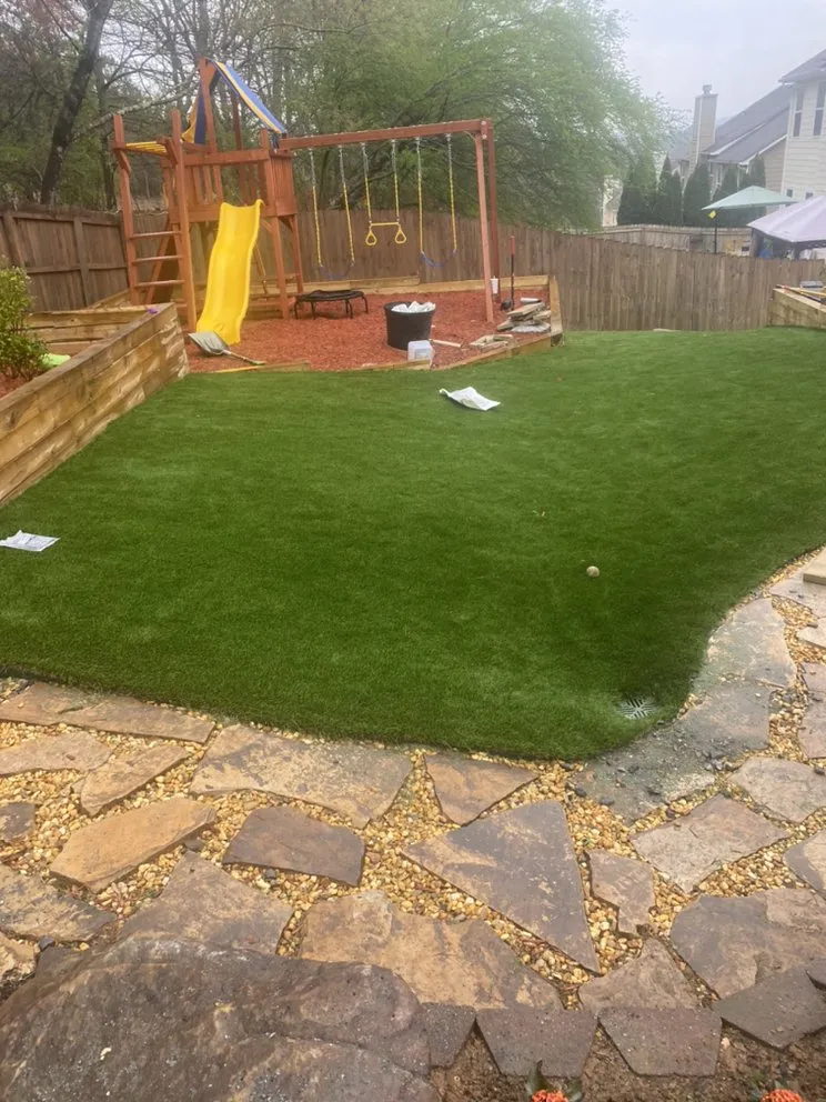 Custom yard cleanup service for residential properties in Suwanee, GA by Flower Bed Creations And Landscape Design