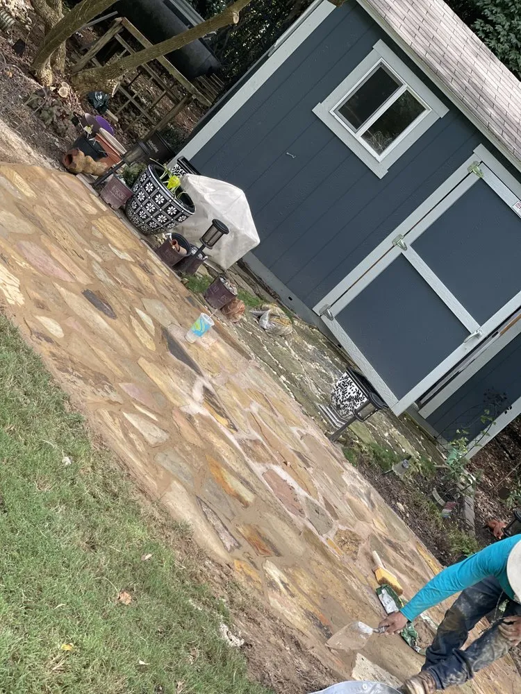 Affordable lawn mowing service with custom design across Atlanta, GA - Flowerbed Creations