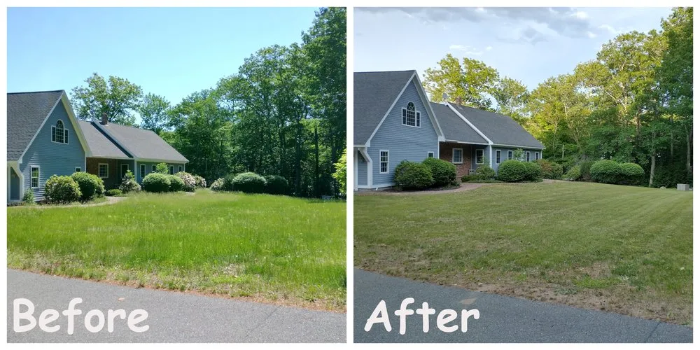 Professional landscape installation with custom design in New Gloucester, ME by Flowscape Property Services