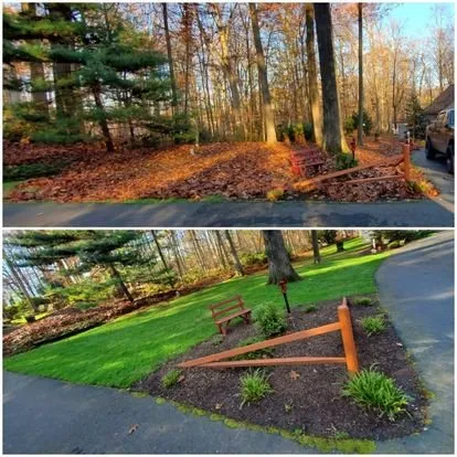 Custom yard cleanup service in White Marsh, MD by Floyd's Lawn & Landscape