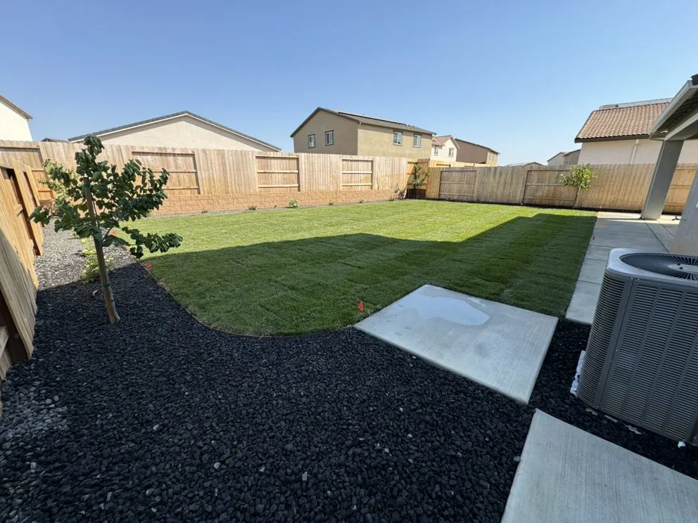 Top-rated lawn mowing service with custom design in Stockton, CA by Fluorescent Landscapes