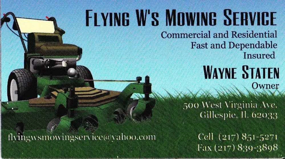 Affordable yard cleanup service in Gillespie, IL by Flying W's Mowing Service