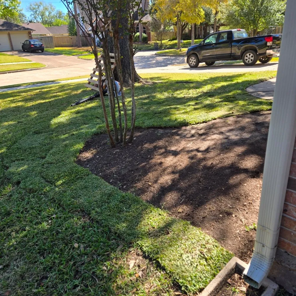 Affordable lawn mowing service with custom design across Houston, TX - FNE Landscaping & Services