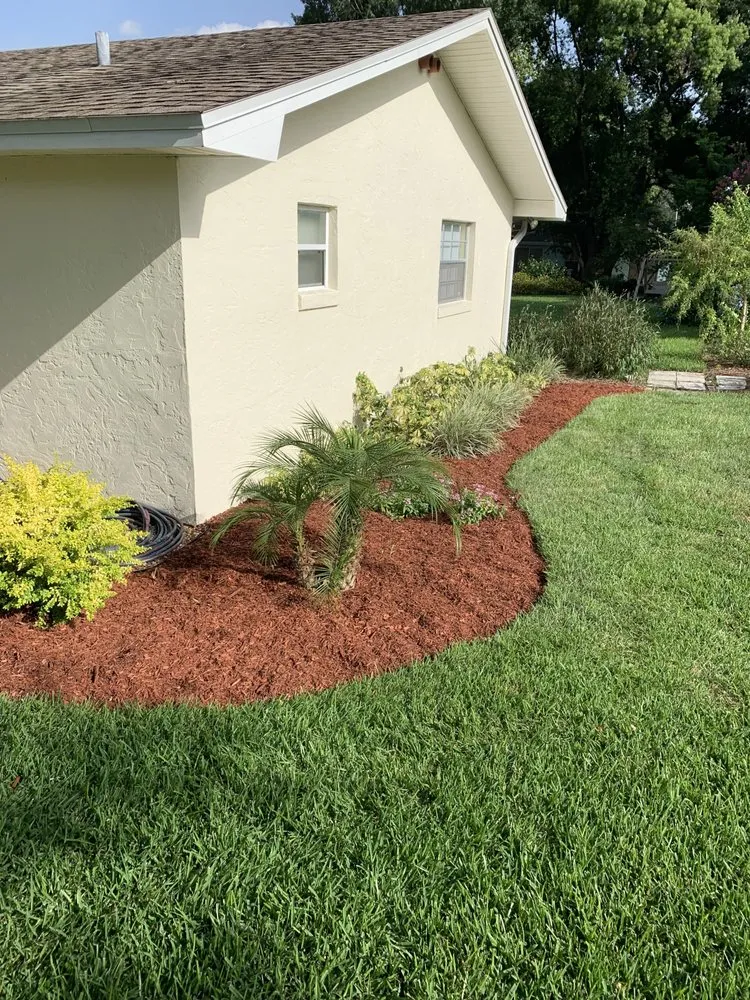 Professional landscape installation in Haines City, FL by Folds Lawn Service