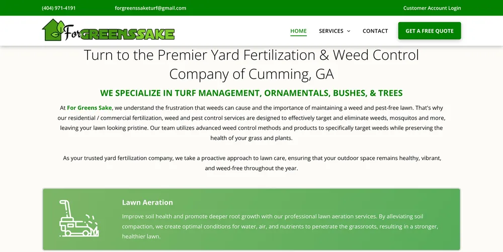 Trusted yard maintenance in Cumming, GA - For Greens Sake