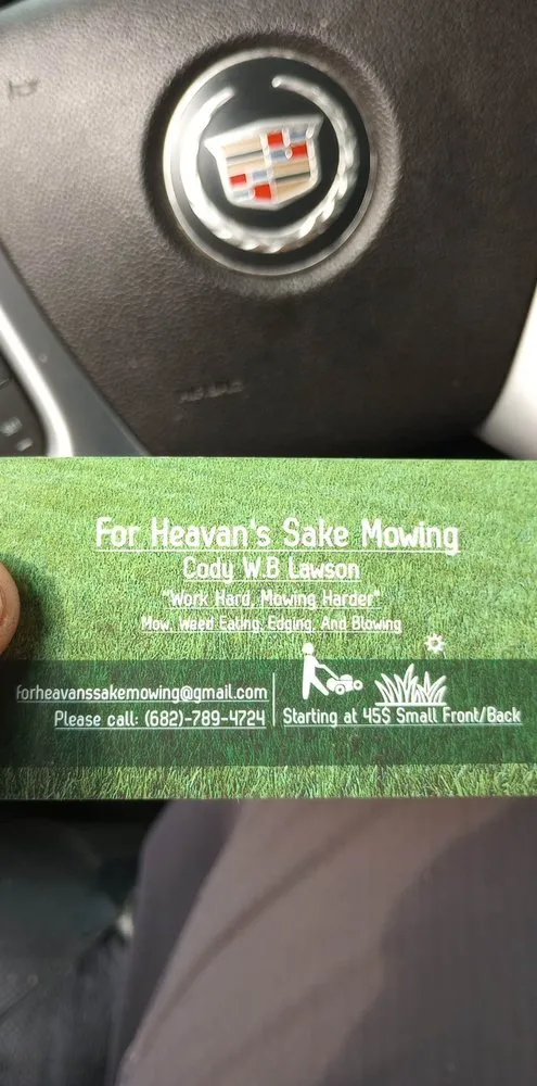 Professional yard maintenance experts serving Gonzales, TX - For Heavan's Sake Mowing