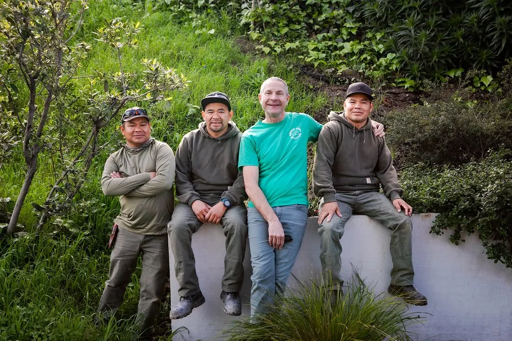 Custom landscape installation in Fairfax, CA by For Your Gardens' Needs