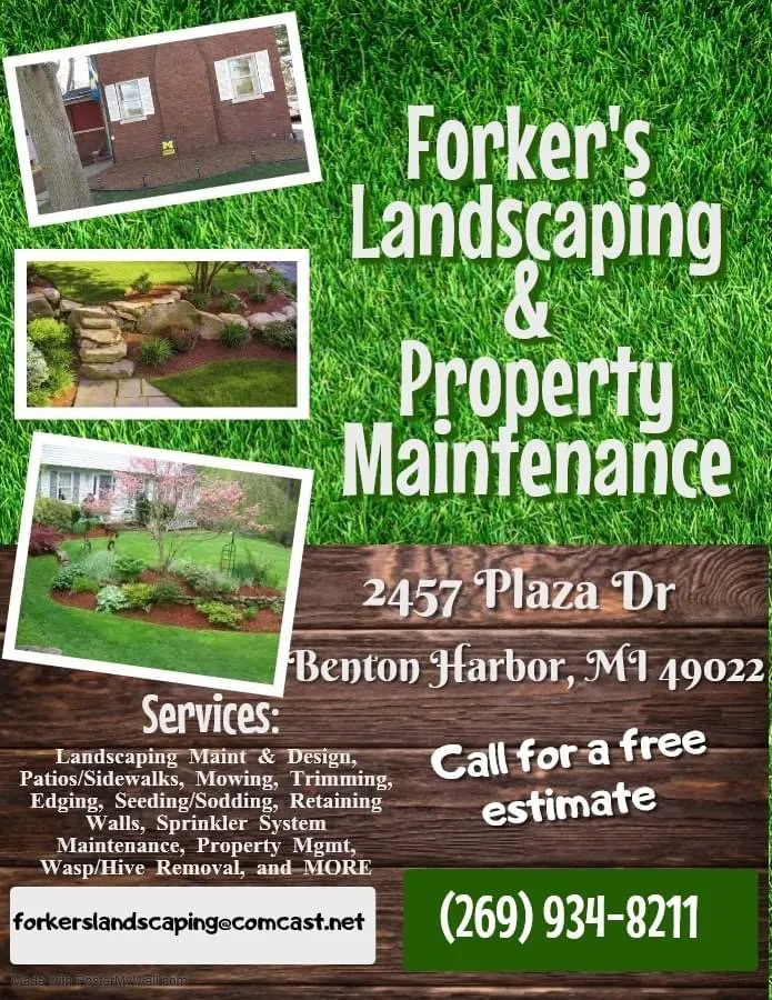 Top-rated lawn care service in Benton Harbor, MI by Forker's Landscaping & Property Maintenance
