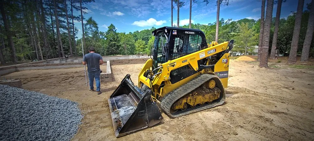 Custom landscape installation for residential properties in Four Oaks, NC by Four Oaks Residential