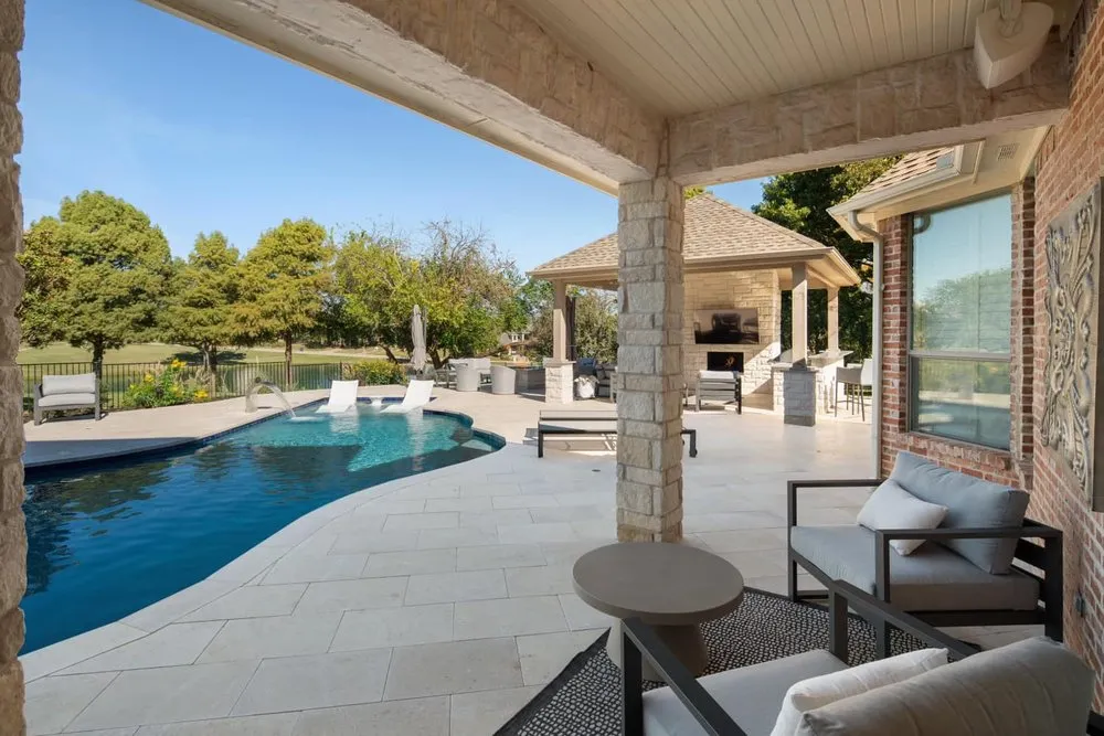 Local landscape design with custom design in Prosper, TX by Four Rivers Pools