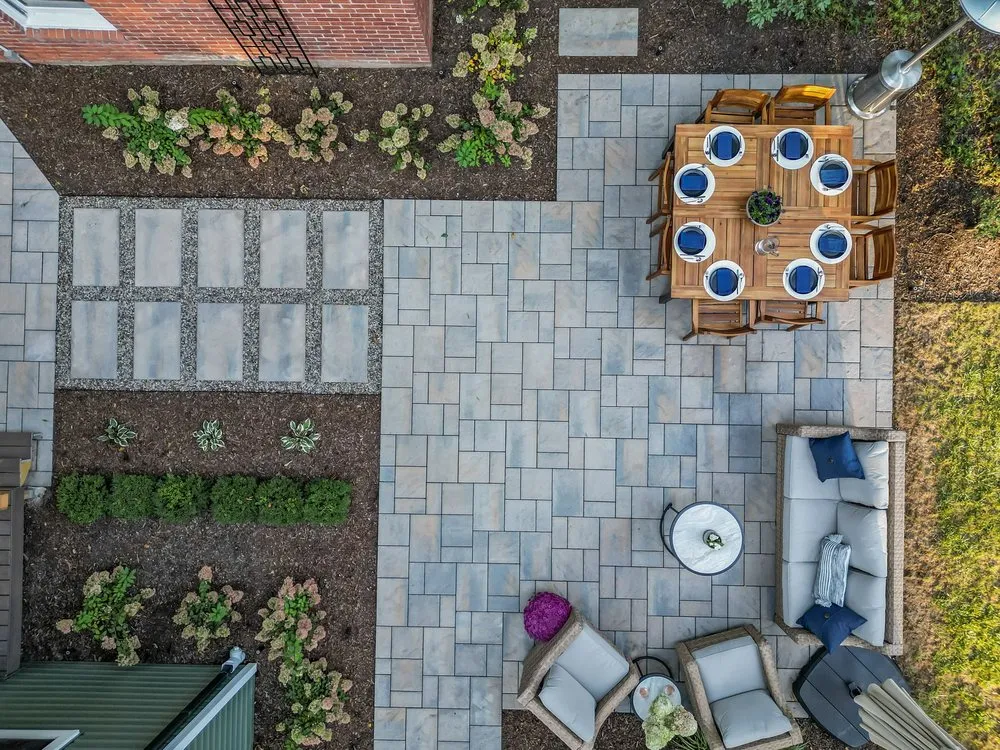 Custom yard maintenance with custom design in Oak Park, MI by Four Seasons Garden Center