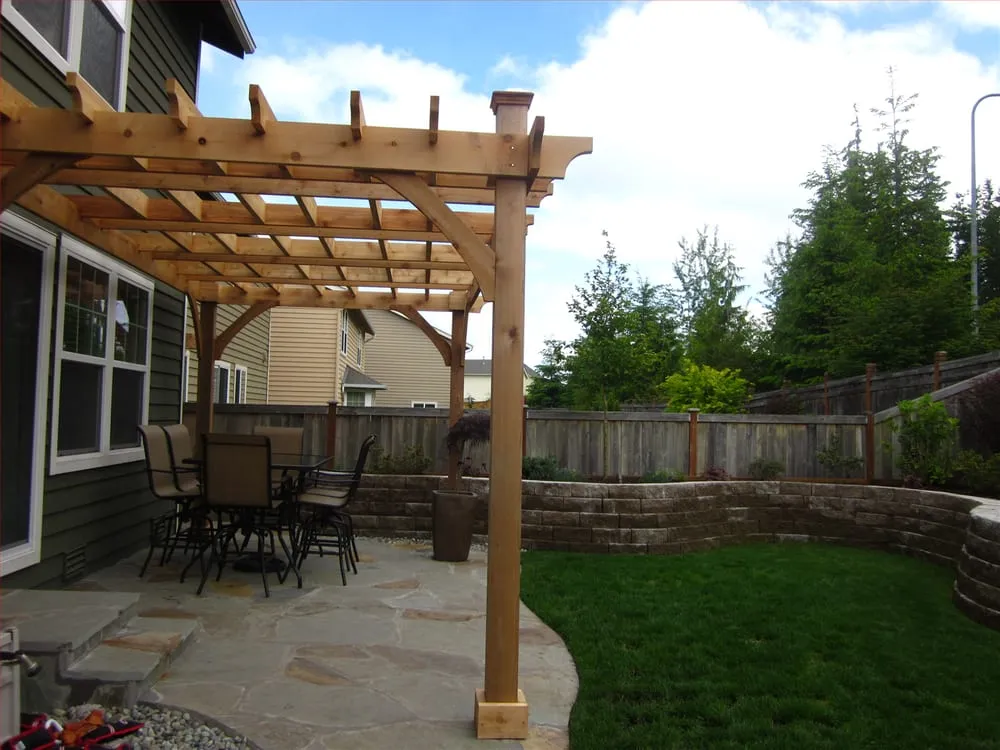 Custom yard cleanup service with custom design in Woodinville, WA by Four Seasons Landscape Construction and Lawn Care