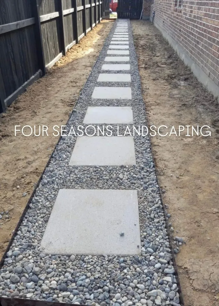 Professional landscape installation for outdoor upgrades in Magnolia, TX by Four Seasons Landscaping