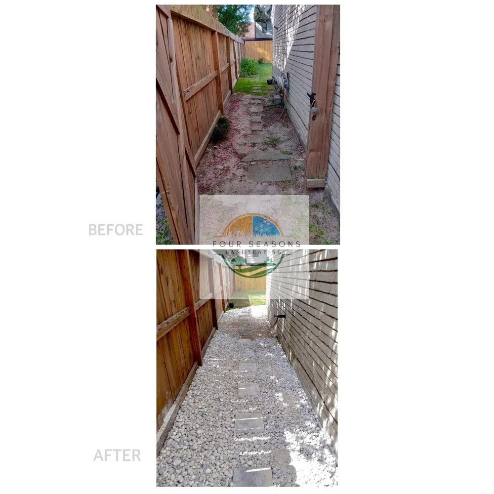 Affordable landscape design in Magnolia, TX by Four Seasons Landscaping