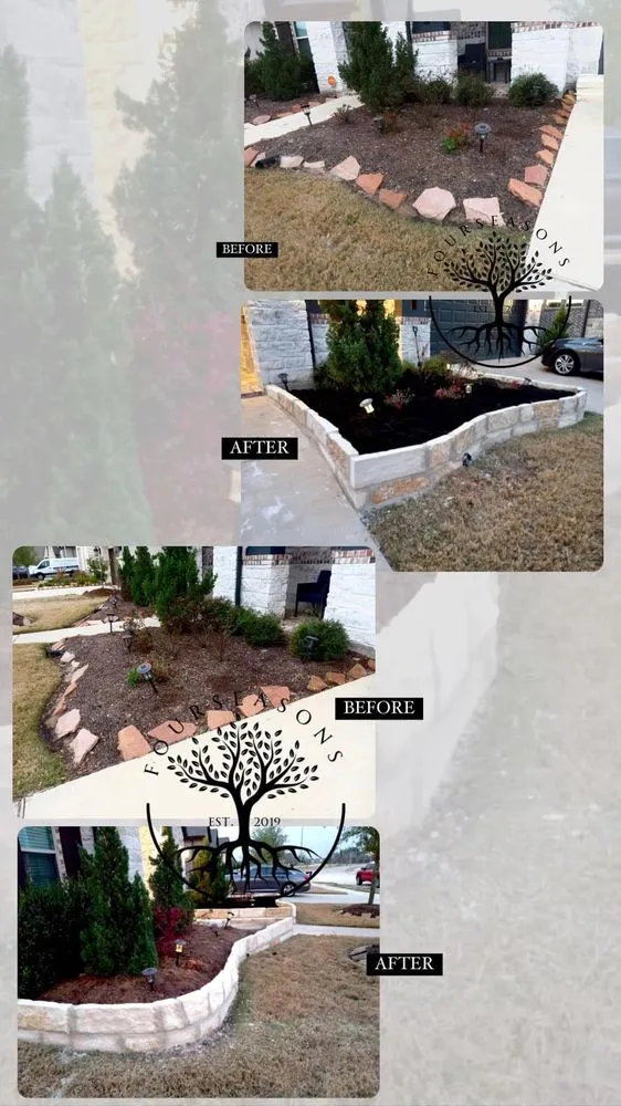 Expert lawn care service for beautiful yards in Magnolia, TX by Four Seasons Landscaping