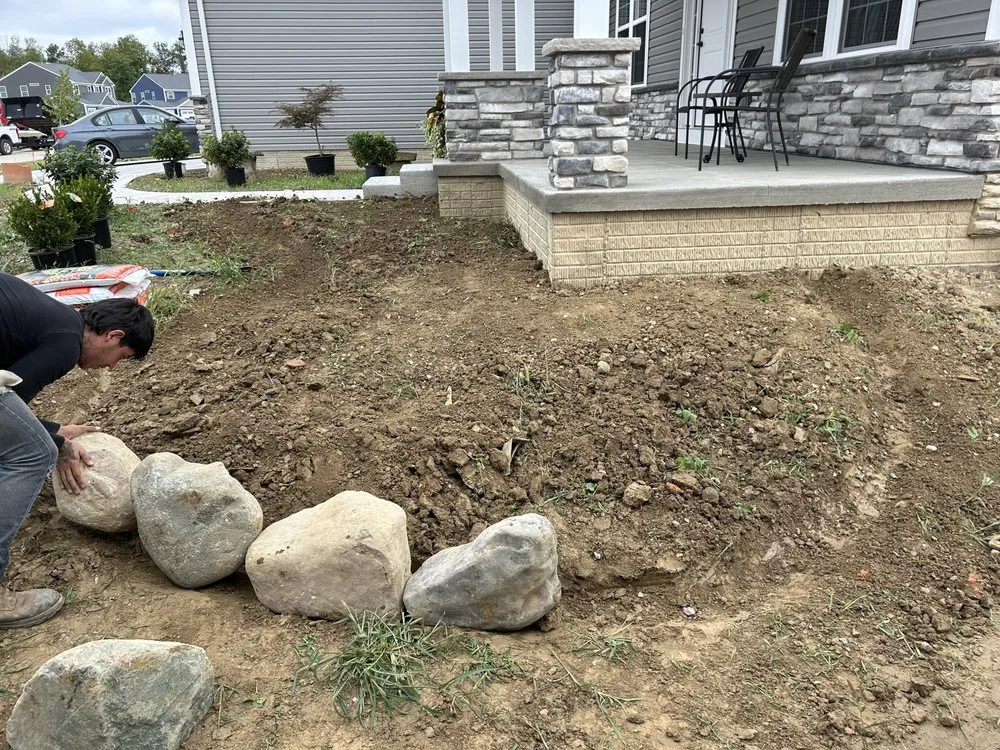 Local landscape installation with custom design in Lorain, OH by Four Seasons Outdoor Services