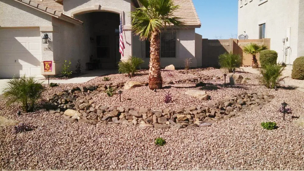 Local yard maintenance with custom design in Buckeye, AZ by Four Sons Landscaping