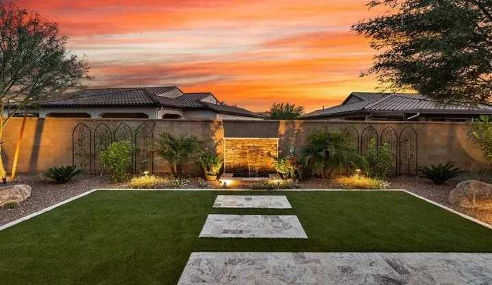 Custom landscape installation for beautiful yards in Buckeye, AZ by Four Sons Landscaping