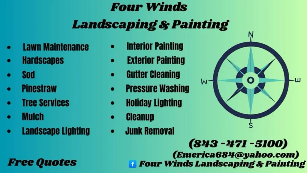 Local yard maintenance experts serving Mount Pleasant, SC - Four Winds Landscaping & Painting