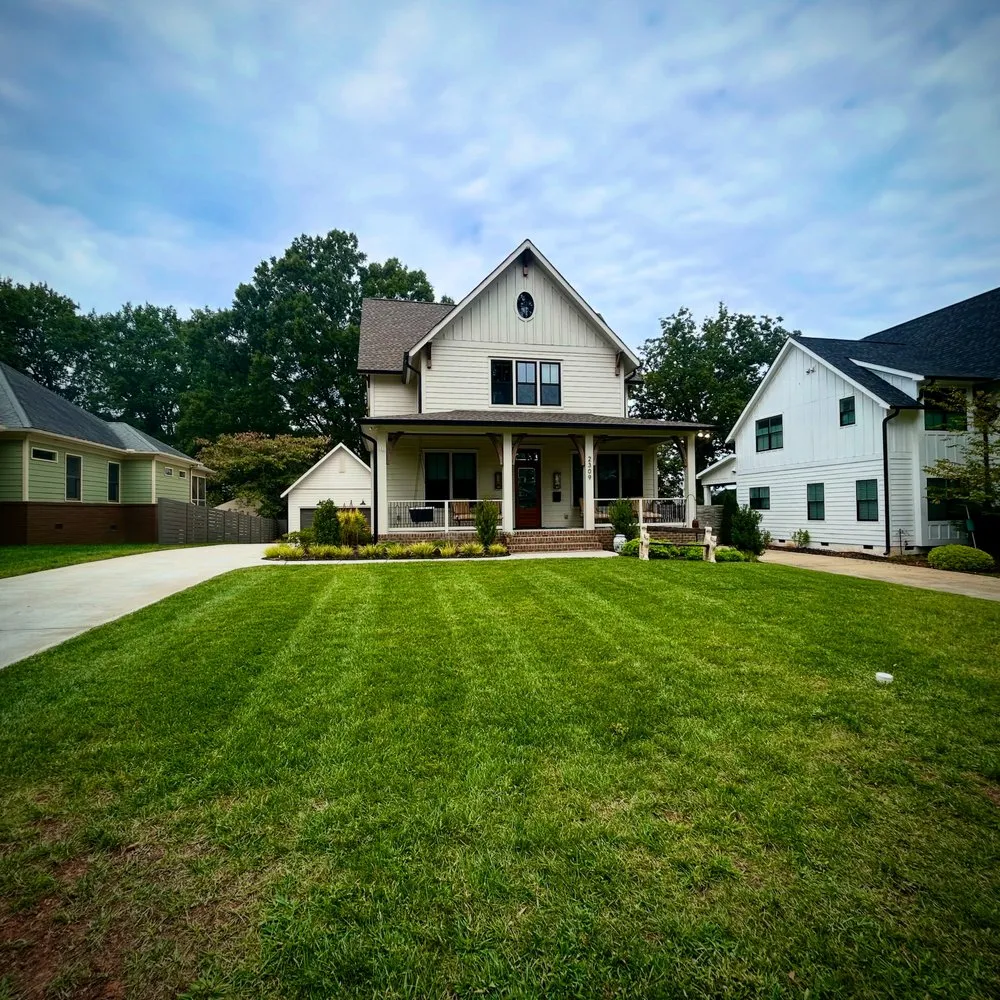 Professional residential landscaping in Charlotte, NC by Foxhollow Lawn Care