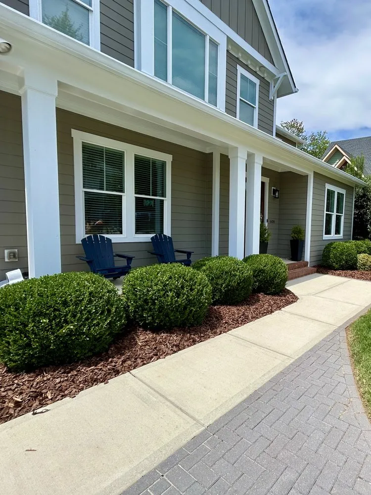 Professional garden landscaping for residential properties in Charlotte, NC by Foxhollow Lawn Care