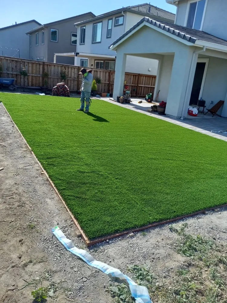 Top-rated lawn mowing service for homes in Stockton, CA by FP Landscaping