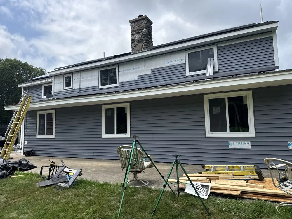 Custom yard cleanup service for homes in Sutton, MA by Francisco Stonework