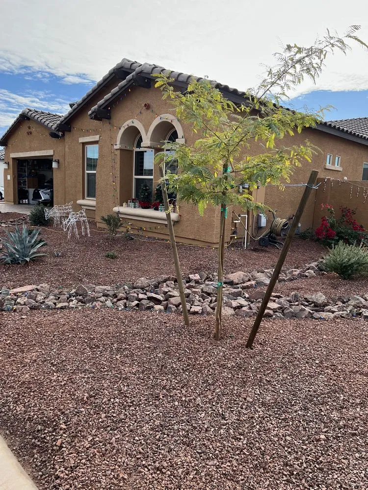 Custom landscape installation with custom design across Buckeye, AZ - Frank And Son Landscaping