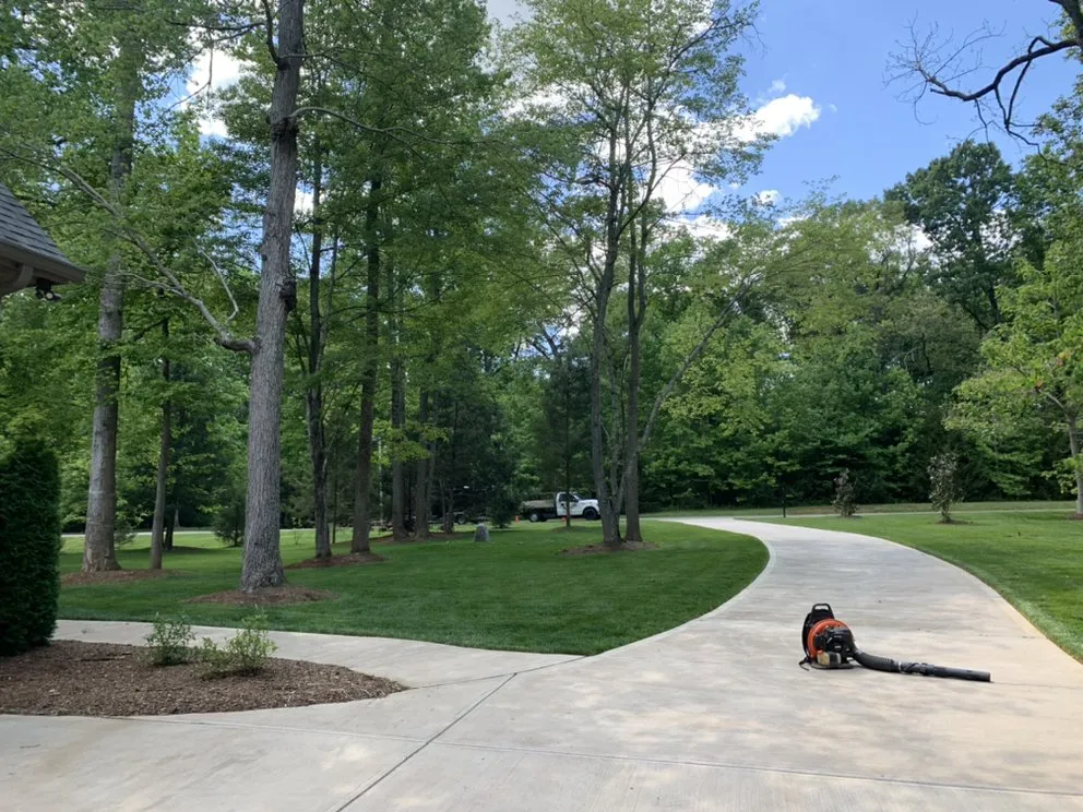 Custom landscape installation in Hillsborough, NC by Frank’s lawn care