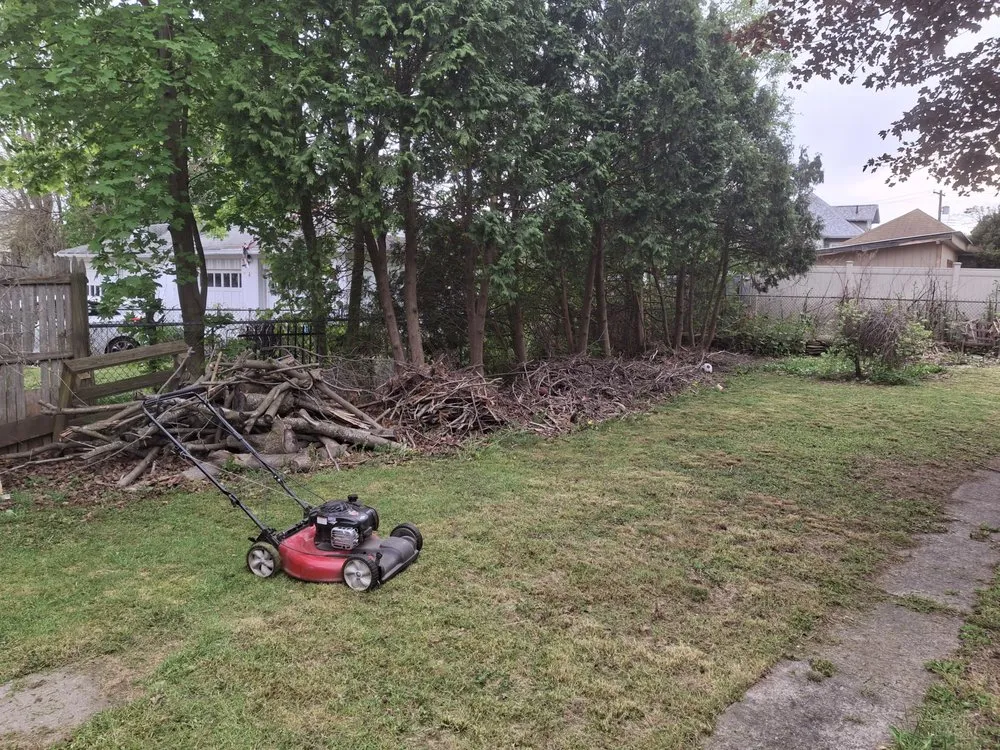 Professional yard cleanup service in Binghamton, NY by Franks Mowing and Shoveling