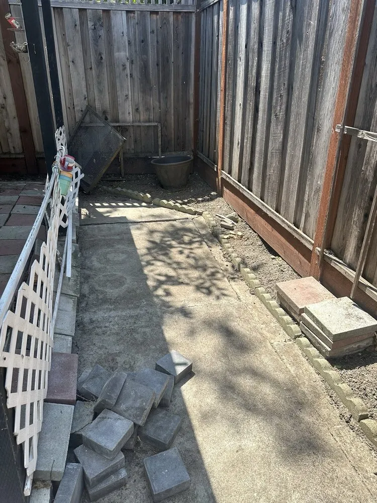 Custom garden landscaping with custom design in San Jose, CA by Frank's Yard Clean-Up