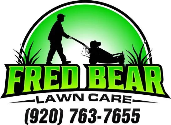 Fred Bear Lawn Care Logo